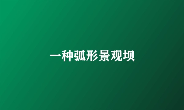 一种弧形景观坝