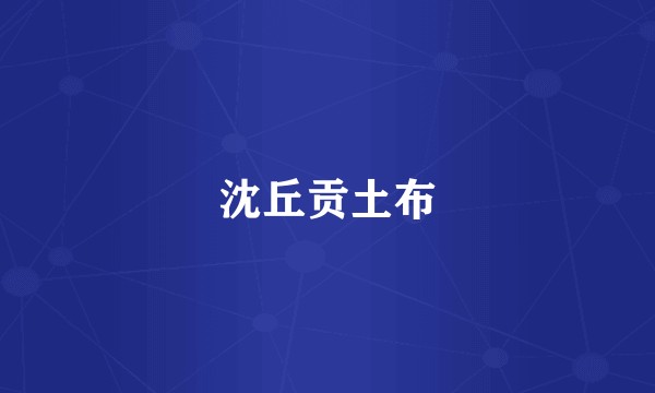 沈丘贡土布