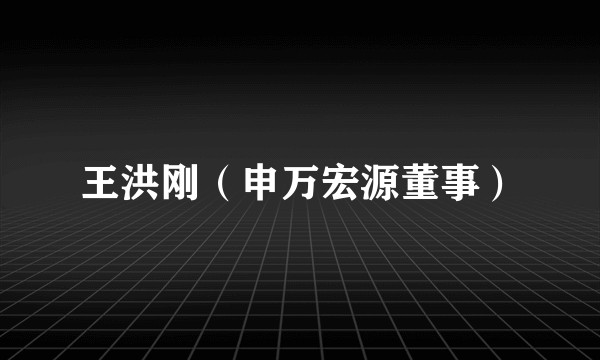 王洪刚（申万宏源董事）