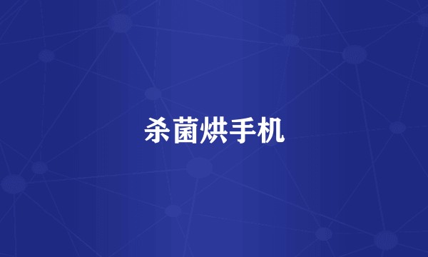 杀菌烘手机
