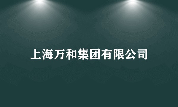 上海万和集团有限公司