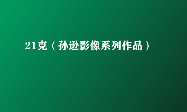 21克（孙逊影像系列作品）