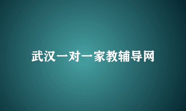 武汉一对一家教辅导网