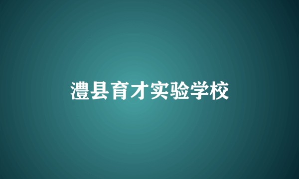 澧县育才实验学校