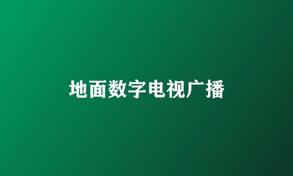 地面数字电视广播