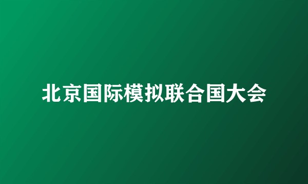 北京国际模拟联合国大会