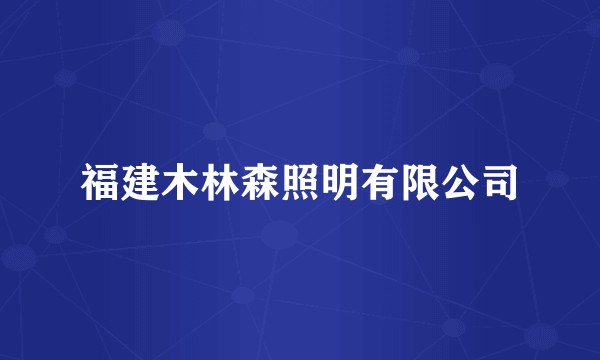 福建木林森照明有限公司