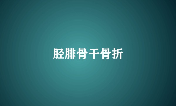 胫腓骨干骨折