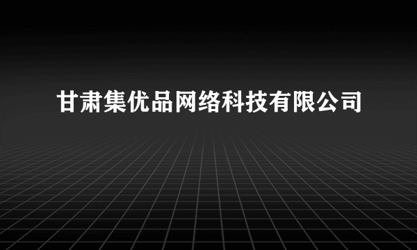 甘肃集优品网络科技有限公司