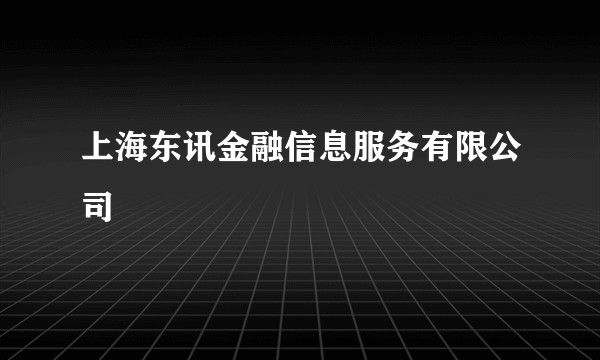 上海东讯金融信息服务有限公司