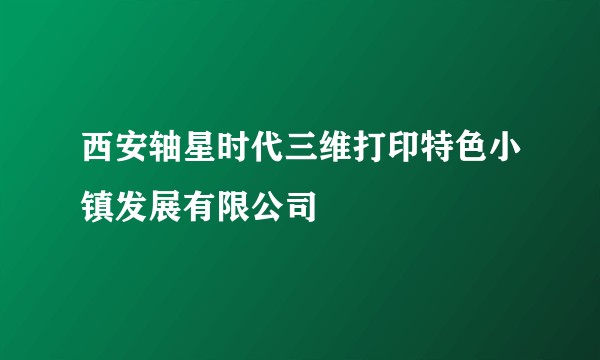 西安轴星时代三维打印特色小镇发展有限公司