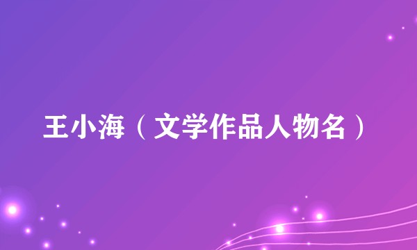 王小海(文学作品人物名)