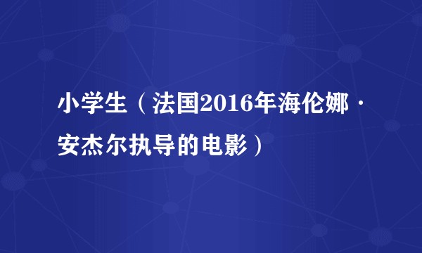 小学生（法国2016年海伦娜·安杰尔执导的电影）