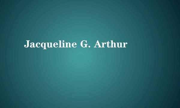 Jacqueline G. Arthur