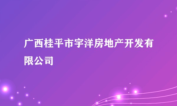 广西桂平市宇洋房地产开发有限公司