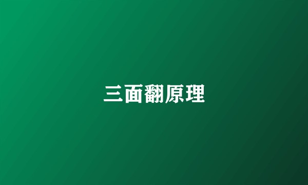 三面翻原理