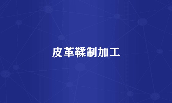 皮革鞣制加工