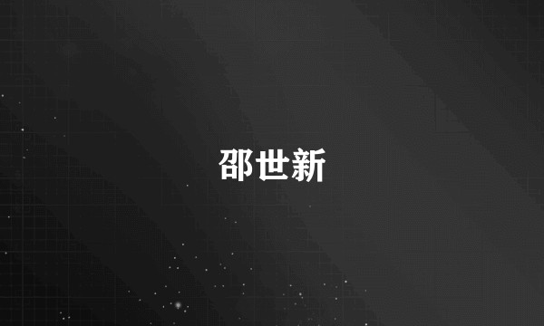 邵世新