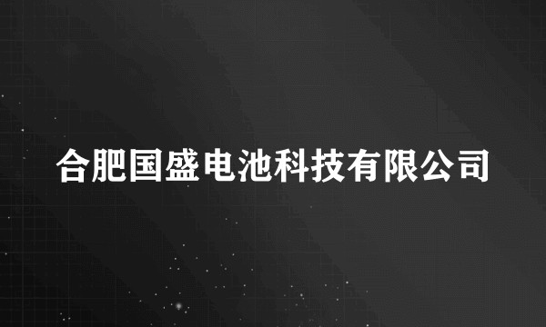 合肥国盛电池科技有限公司