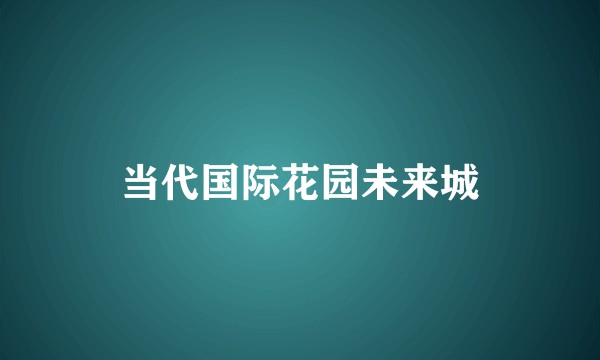 当代国际花园未来城