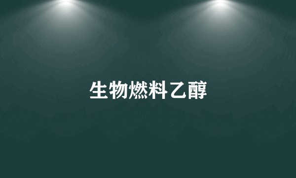 生物燃料乙醇