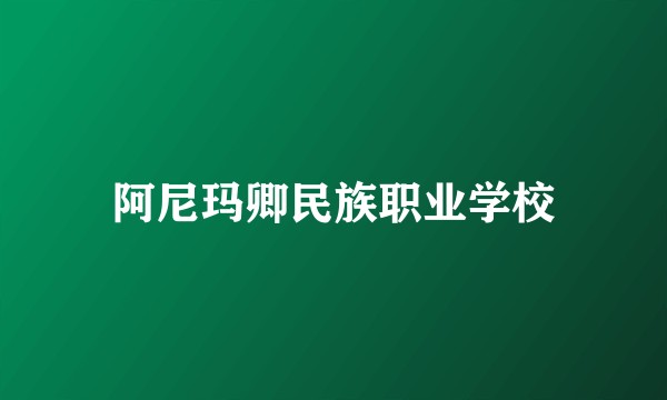 阿尼玛卿民族职业学校