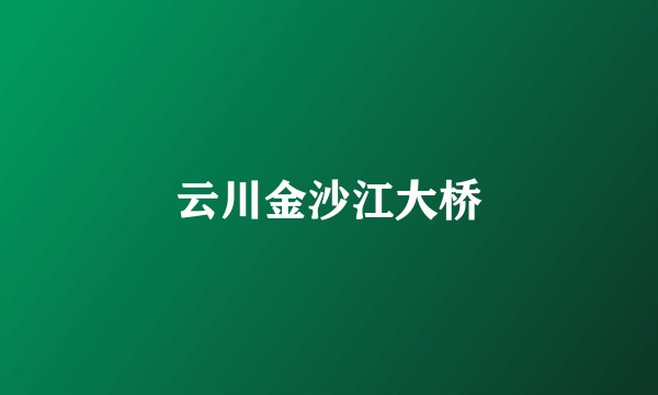 云川金沙江大桥