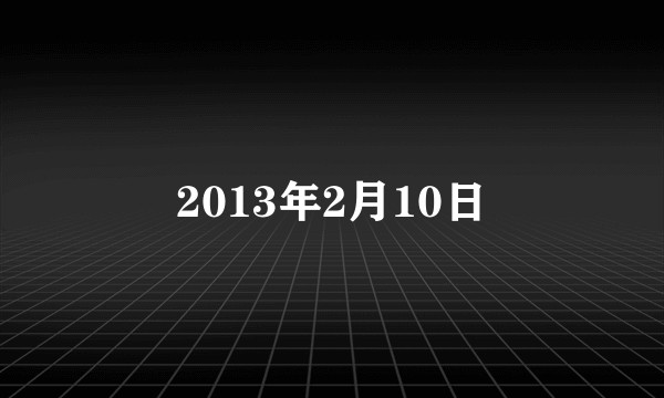 2013年2月10日