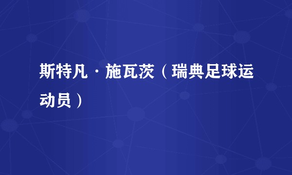 斯特凡·施瓦茨(瑞典足球运动员)