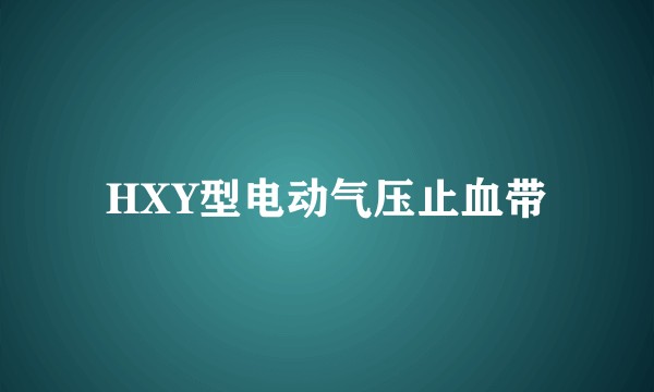 HXY型电动气压止血带