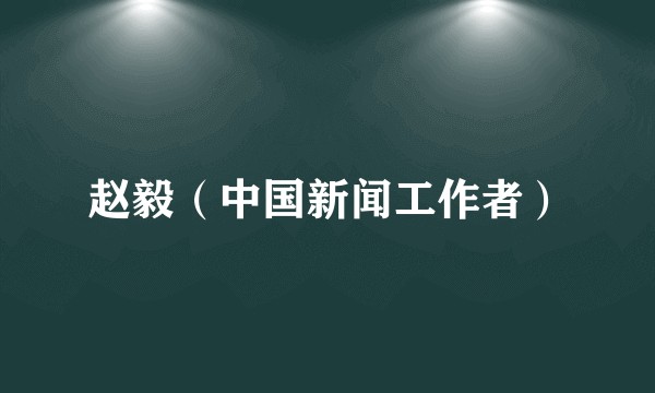 赵毅（中国新闻工作者）