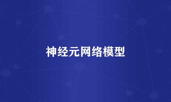 神经元网络模型