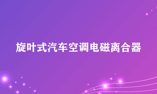 旋叶式汽车空调电磁离合器
