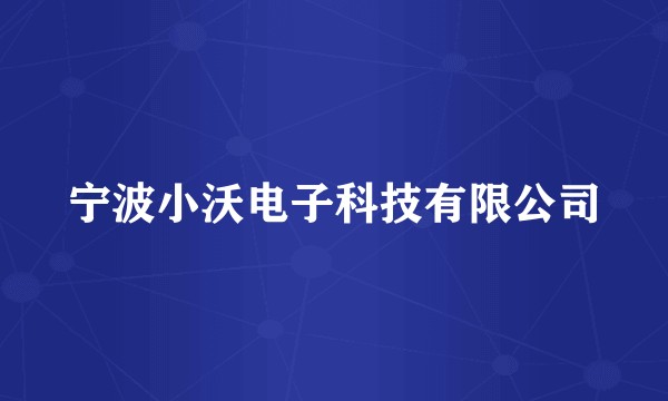 宁波小沃电子科技有限公司