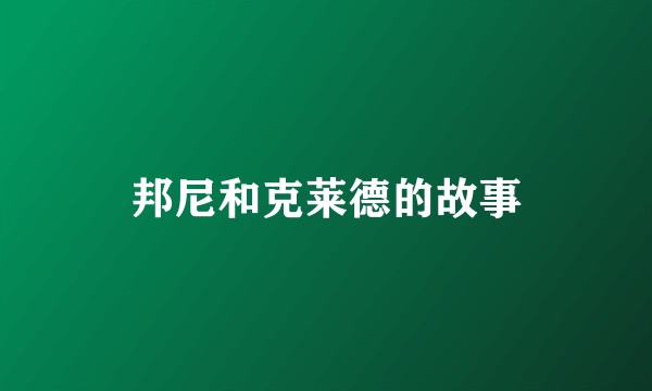 邦尼和克莱德的故事