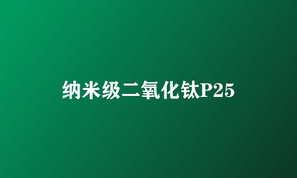 纳米级二氧化钛P25