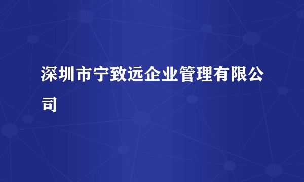 深圳市宁致远企业管理有限公司
