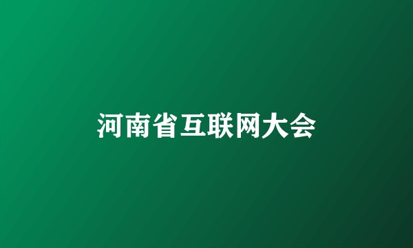 河南省互联网大会