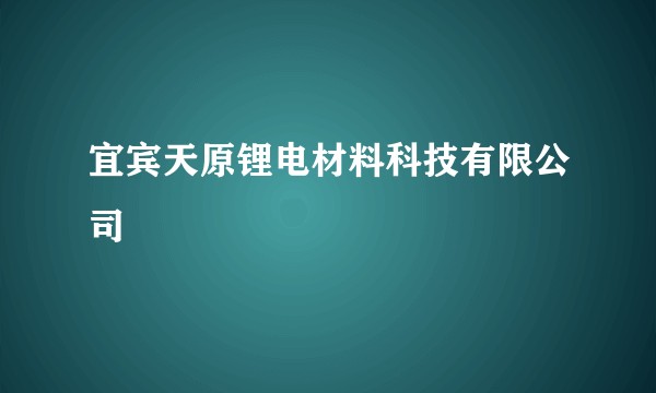 宜宾天原锂电材料科技有限公司