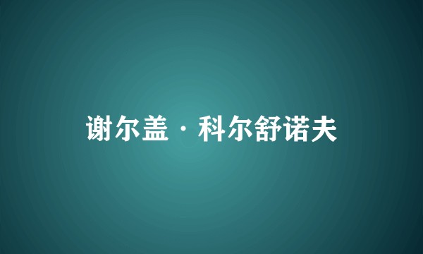 谢尔盖·科尔舒诺夫