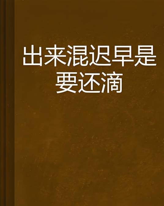 出来混迟早是要还滴