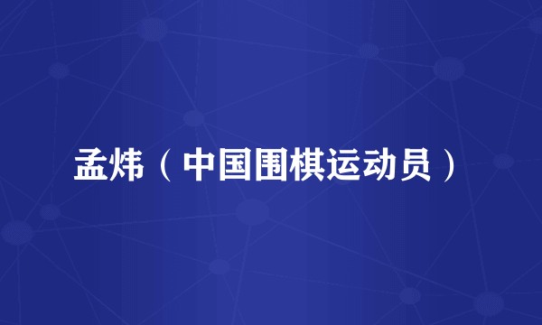 孟炜(中国围棋运动员)