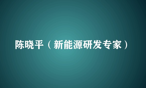 陈晓平（新能源研发专家）
