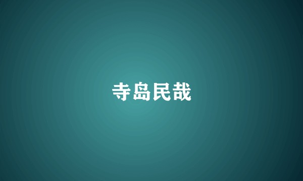 寺岛民哉