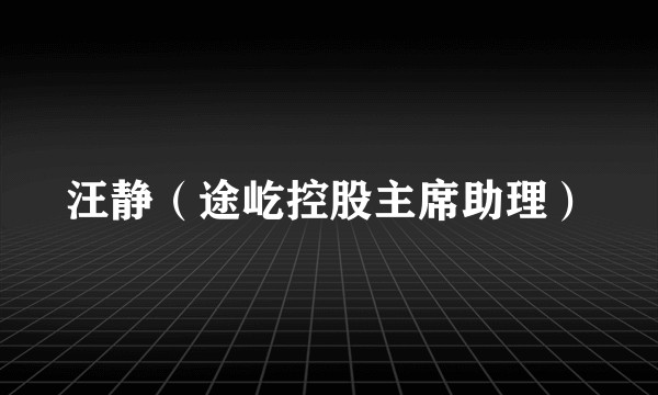 汪静（途屹控股主席助理）