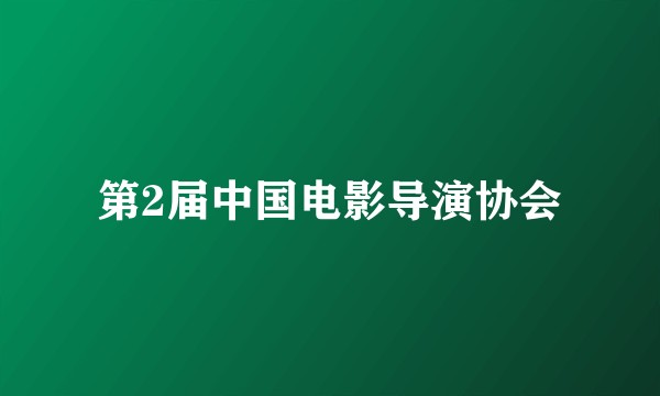 第2届中国电影导演协会