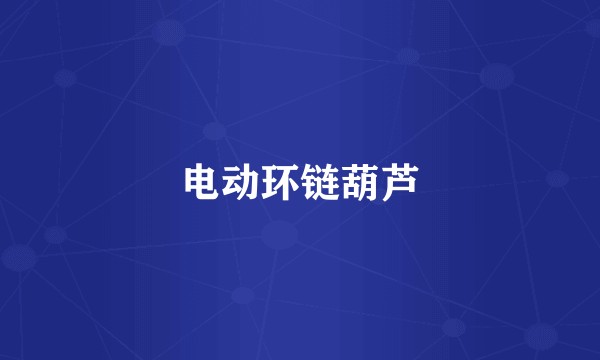 电动环链葫芦