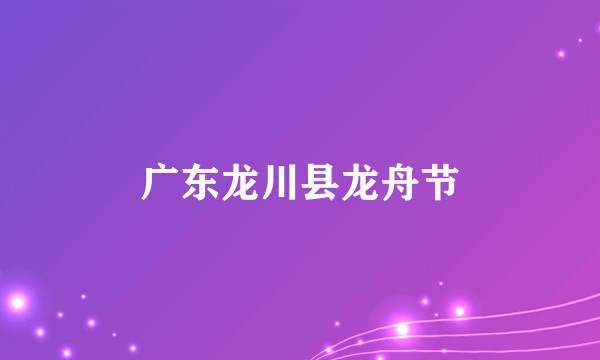 广东龙川县龙舟节