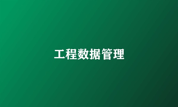 工程数据管理