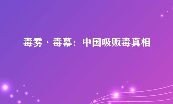 毒雾·毒幕：中国吸贩毒真相